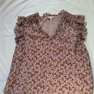 Rebecca Taylor Mauve Floral Blouse